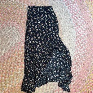Black midi/maxi floral print Free People skirt